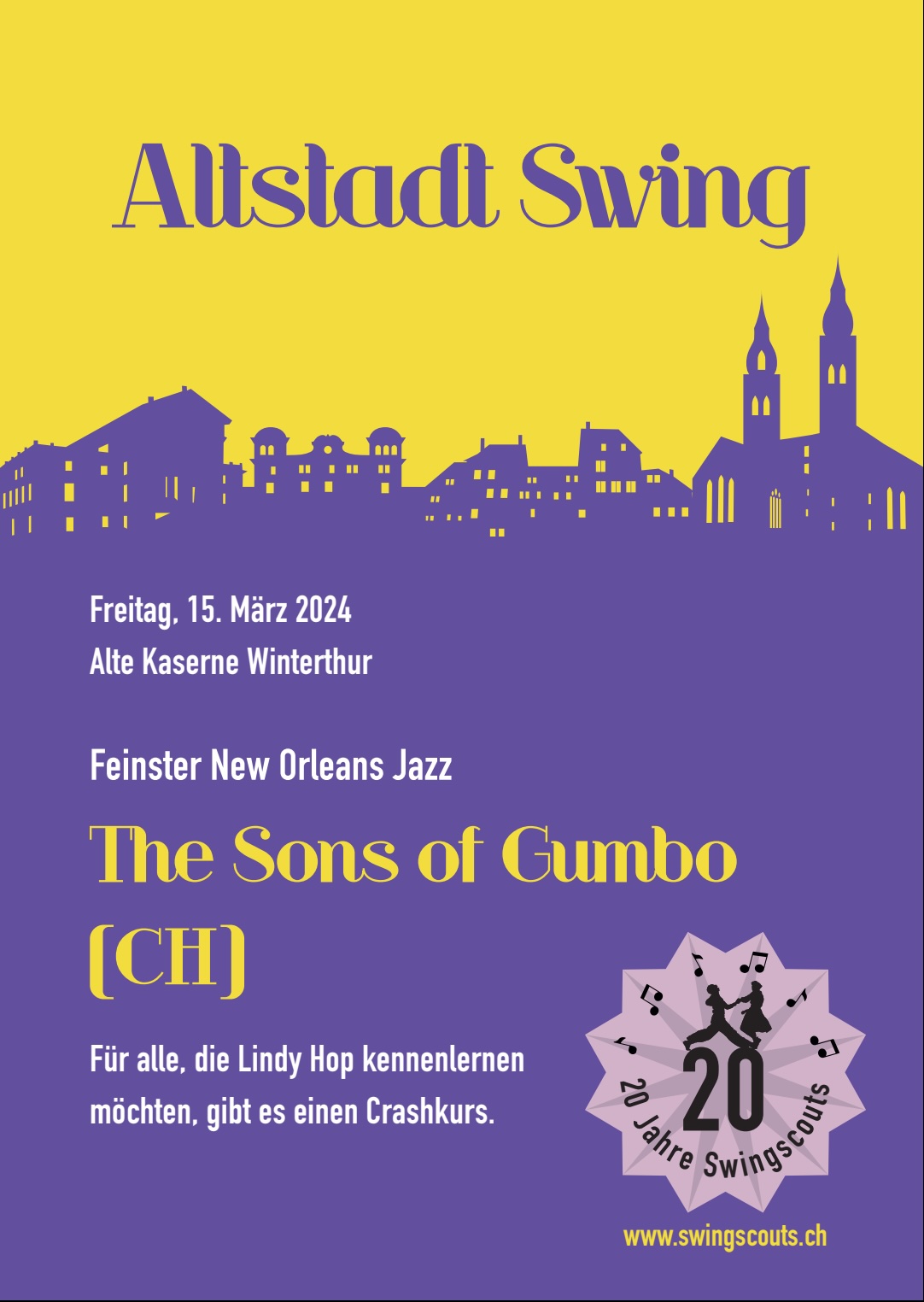 Fr.  15.03.2024 # Altstadt Swing mit the Sons of Gumbo
