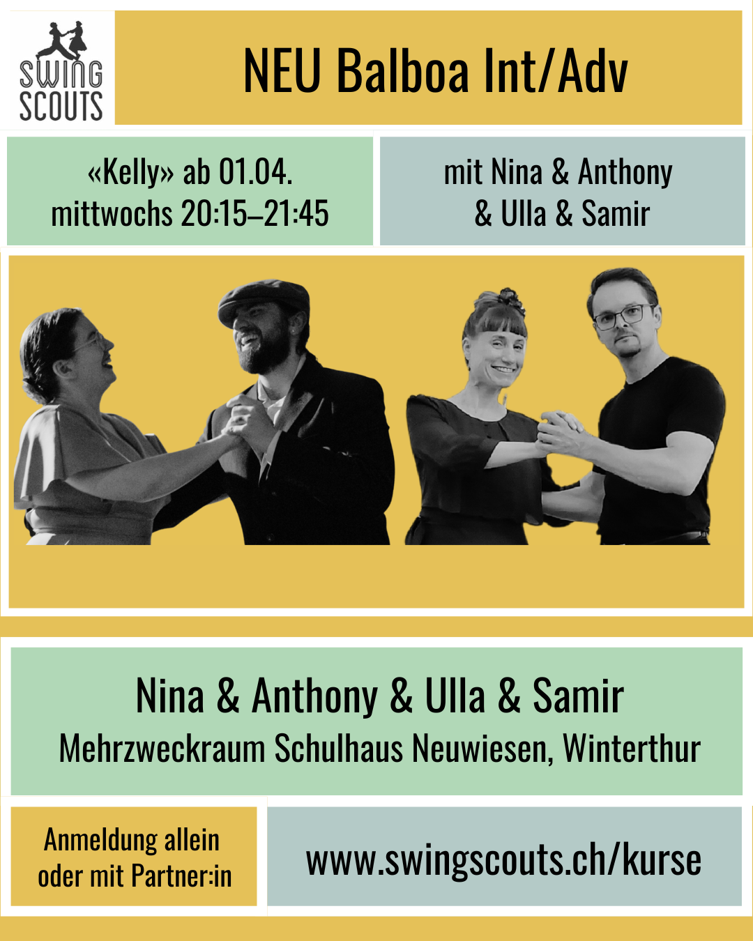 ab 01.04.: Balboa Int/Adv