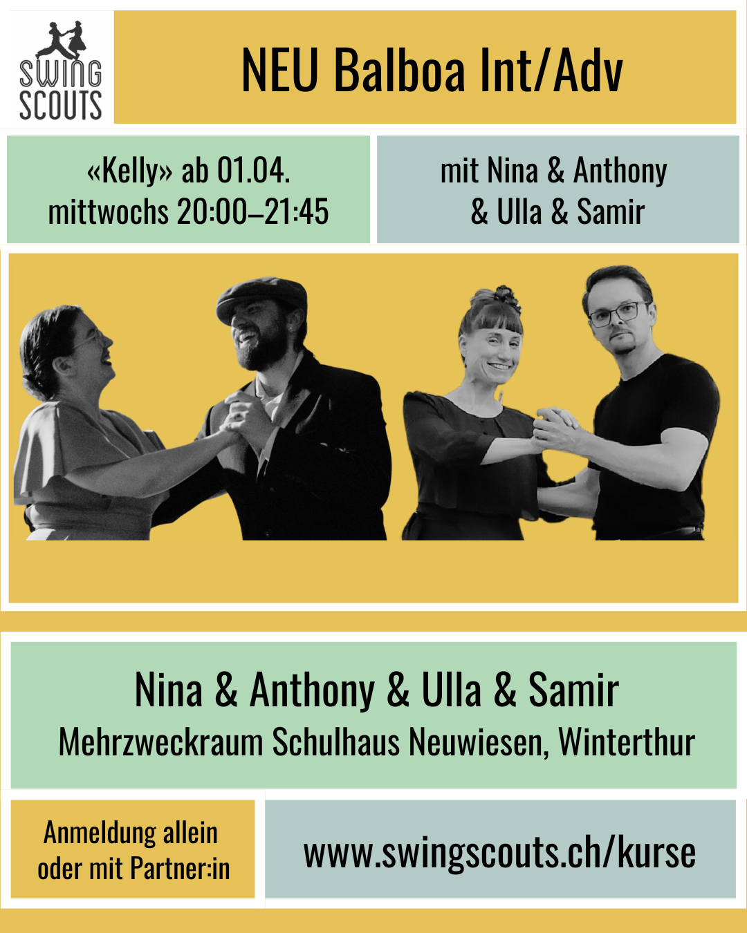 ab 01.04.: Balboa Int/Adv