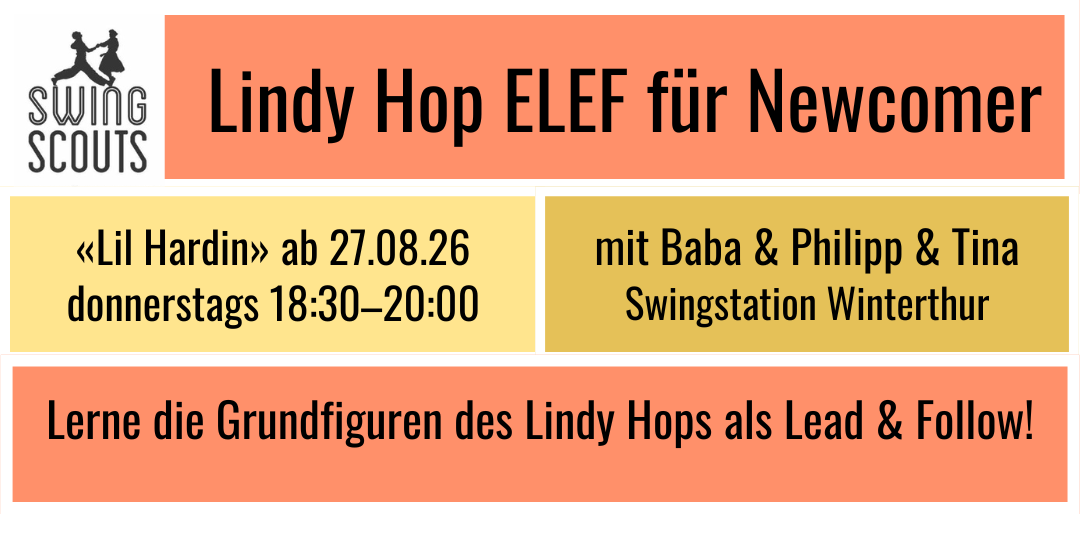 Ab 27.08.: Lindy Hop ELEF für Newcomer